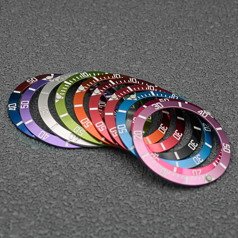 Mod 38 *30.5mm Sloped SUB Aluminum Bezel Insert Fits SKX007 SKX009 SKX011 5 SRPD Watch Case Men Watch Case Modification Parts