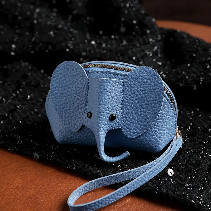 Thailand Baby-Elefanten-Geldbörse Cosplay Anime PU-Geldbeutel Elefanten-Halloween-Rucksackanhänger Weihnachts-Lippenstift-Reißverschluss-Kartenetui Geschenke – Detail 5