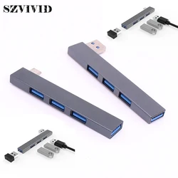 Angolo USB C tipo C 3.1 HUB 4 porte Multi USB 3.0 Splitter adattatore OTG per Macbook Pro 13 15 Air Pro Computer Tablet accessori