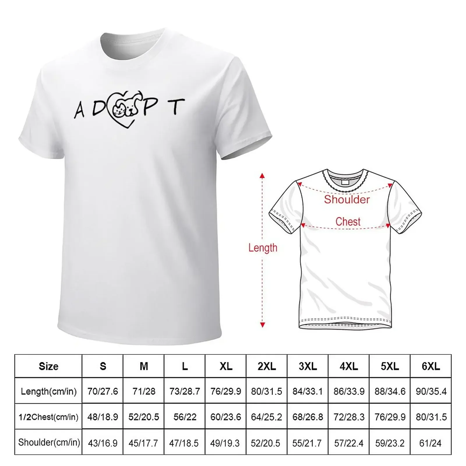 Adopt Don't Shop T-Shirt plus size clothes quick-drying custom shirt mens fashion