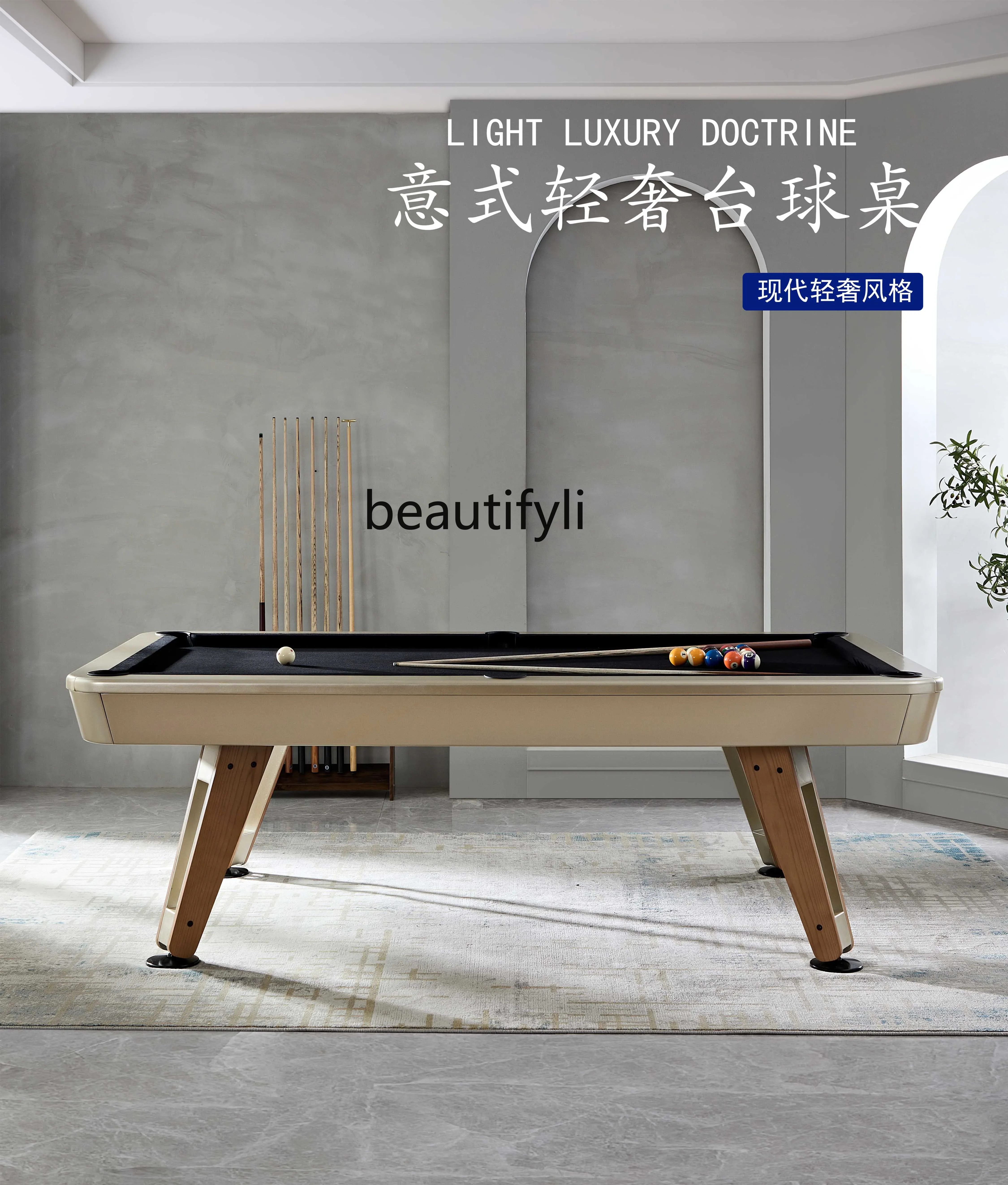 Pool Table Household Adult Standard High-End Villa Dining Table Solid Wood Billiard Table Indoor