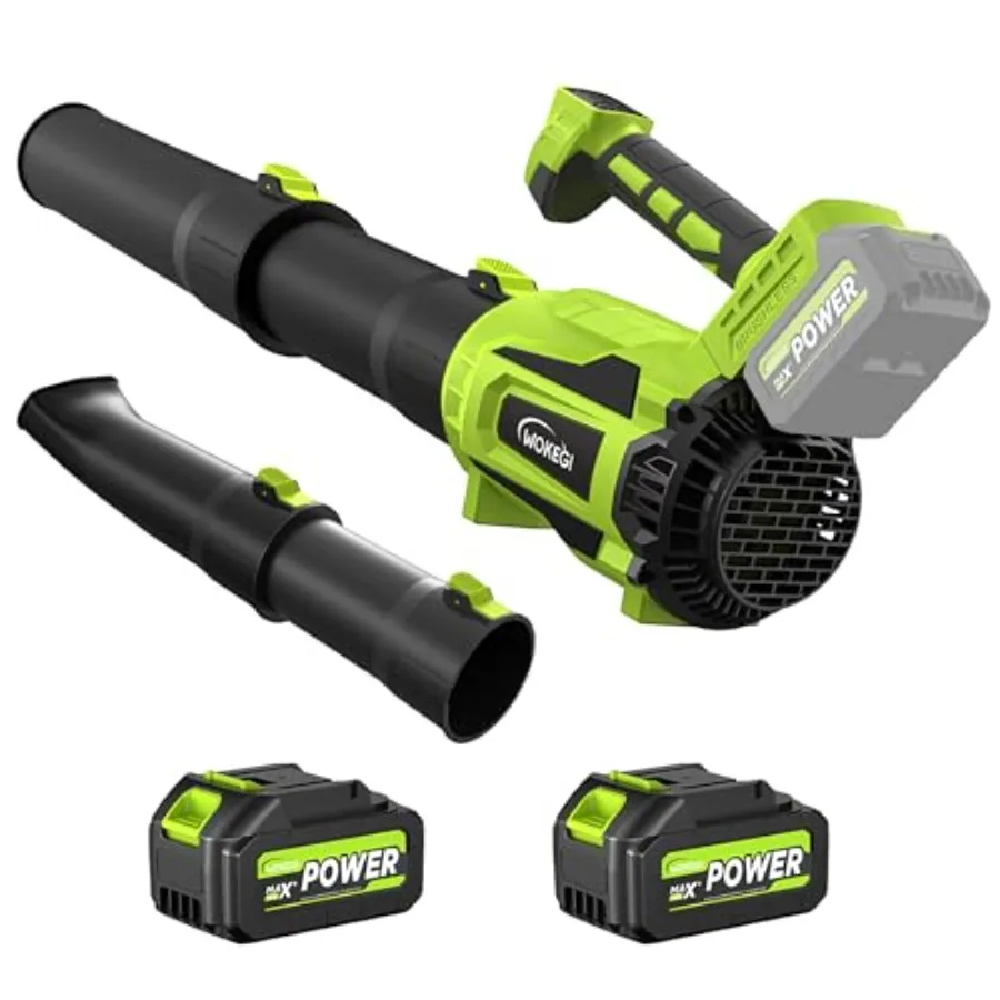 

Аккумуляторная воздуходувка для листьев 580CFM: легкая и мощная, электрическая, ручная, с 5+1 режимами скорости, в комплекте 2 аккумулятора и быстрая зарядка