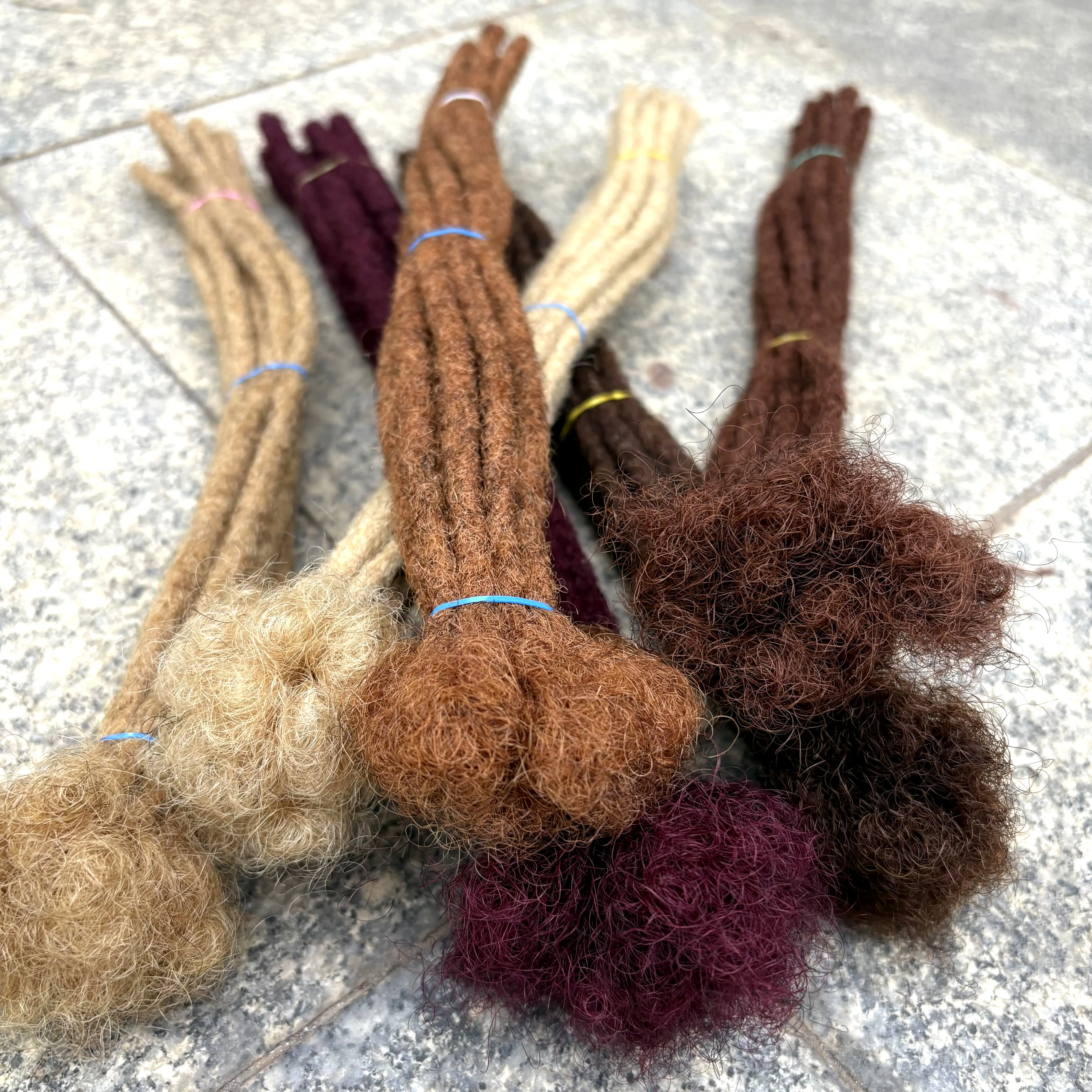 0.6cm 10inch Colored Regular Loc Extension Human Hair Handmade 100% Human Hair Loc Dreadlock Extensions for Women Men Kids