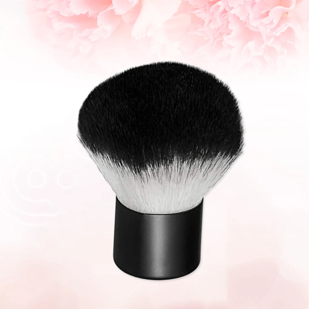 Mini pędzel do makijażu, wielofunkcyjny, do podkładu, pudru, różu, do płynnych i kremowych produktów, do techniki stippling, gładkie, miękkie włosie, przenośny.