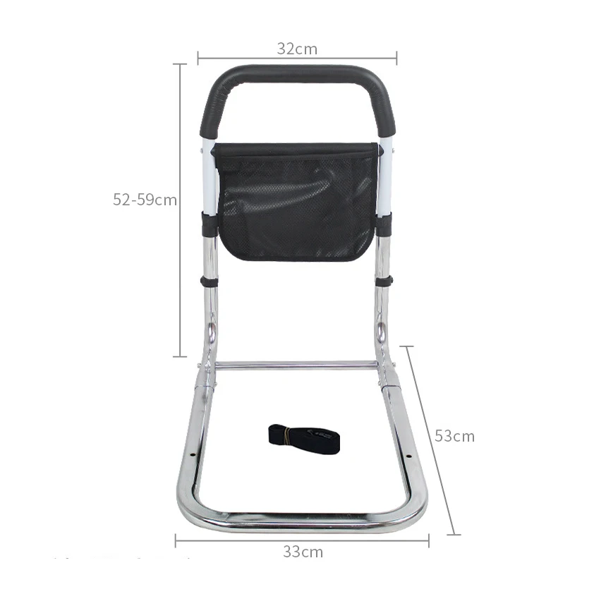 Chromed Steel Height Adjustable Adult Bed Safety Rail for Elderly