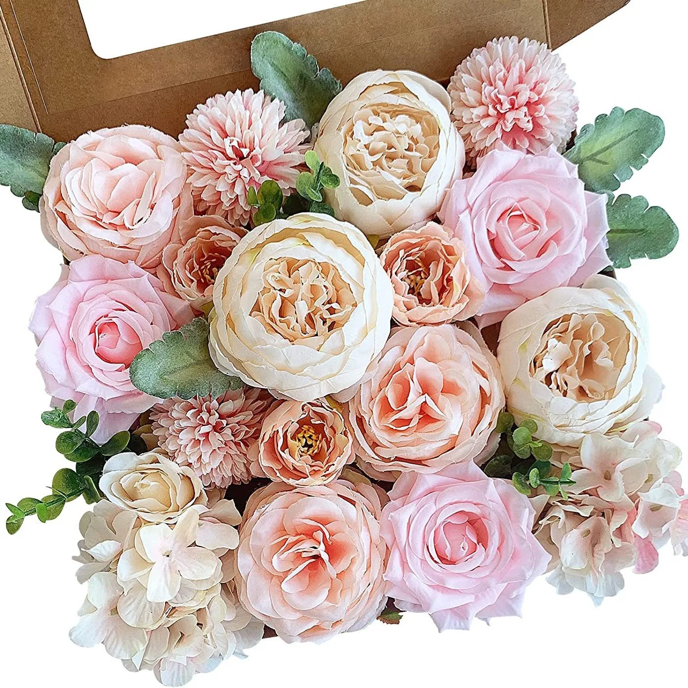 

Artificial Rose Box Flowers Fake Flowers Roses W/stem For DIY Wedding Bouquets Centerpieces Arrangements Party Home Decorations