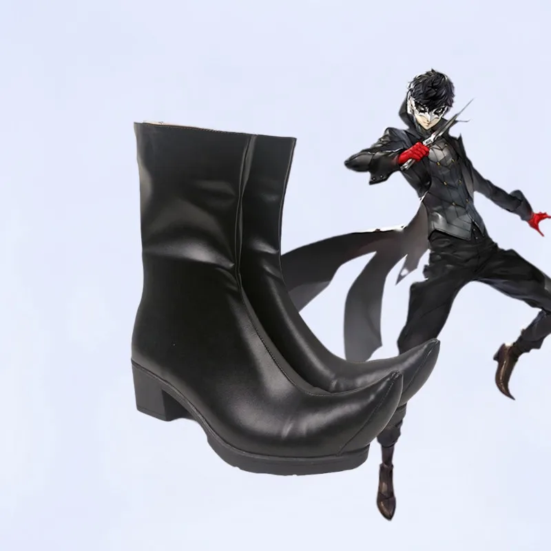 

Аниме Persona 5, Джокер, игра для косплея P5, Rain Palace, обувь для косплея лотоса, черные ботинки