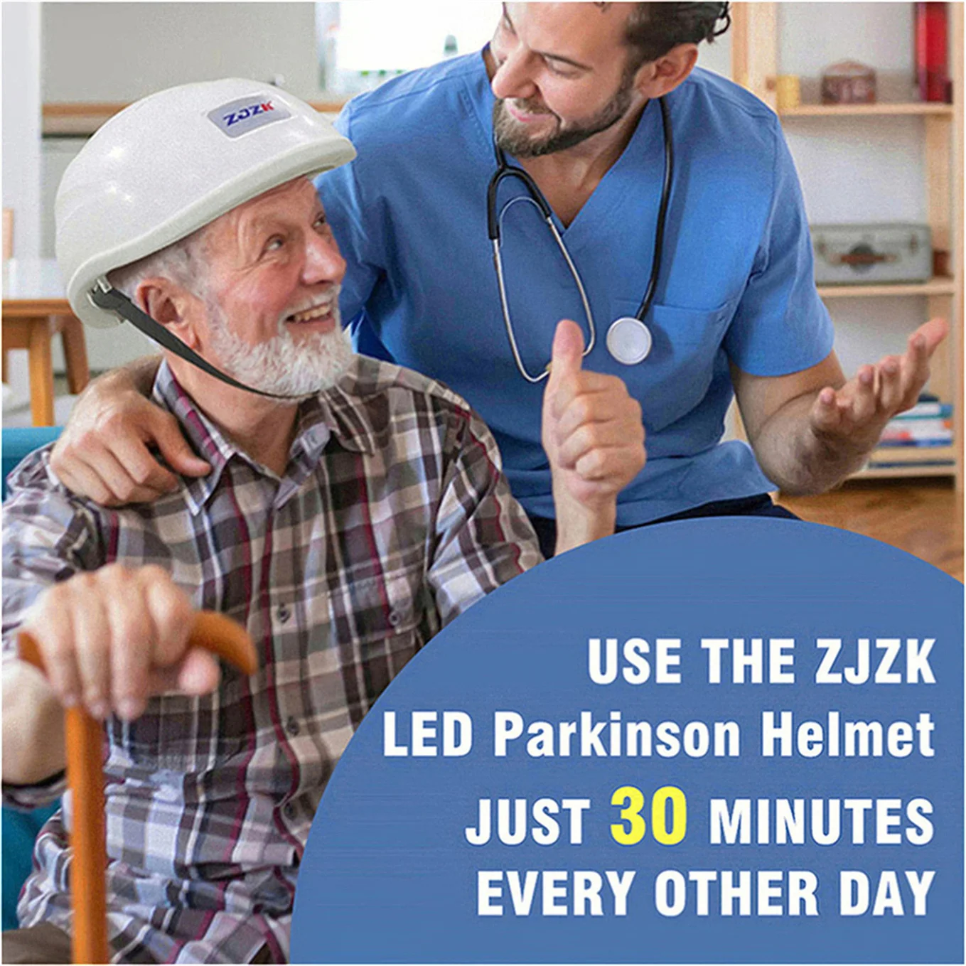 

ZJZK Stroke Parkinson Autism Migraine LED Red Light Therapy Stroke Rehabilitation Equipment Helmet Massage for Stroke Patients