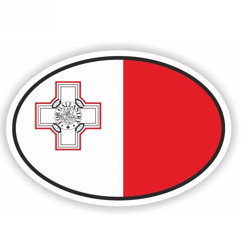 Creative Malta Flag Car Sticker Motorcycle PVC Car Accessories