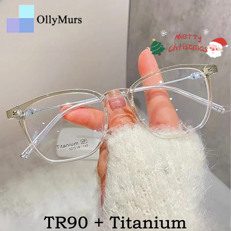

OLLYMURS очки из титанового сплава, современная оправа для мужчин и женщин, удобная модная Nar оптическая оправа для очков по рецепту 6093 TR90