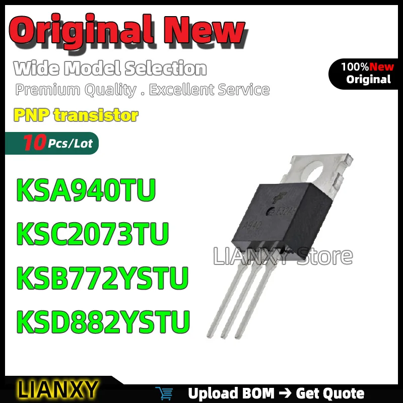 10pcs TO-126 KSA940TU KSC2073TU KSB772YSTU KSD882YSTU PNP transistor New Original