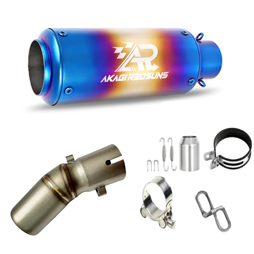 Motorcycle Exhaust Mid Link Pipe For CFMOTO 450SR NK450, Stainless Steel Middle Pipe With Clamp, Not Fit 2025 Single Swingarm Mo