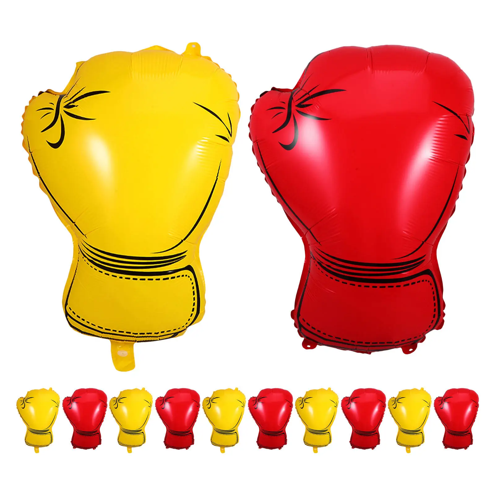 12Pcs Boxing Gloves Balloons Inflatable Punching Gloves Sport Theme Birthday Party Decorations Wrestling Supplies Centerpiece