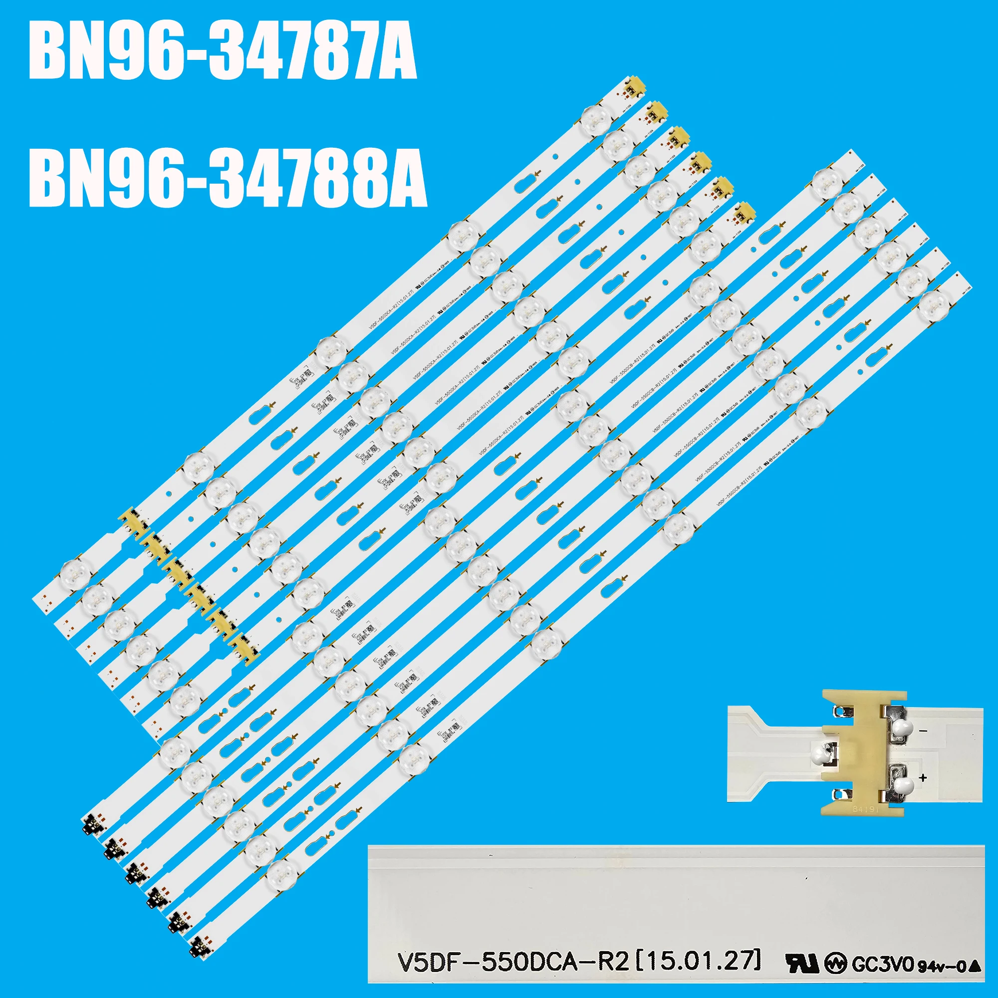 

LED Backlight Strip For UN55J6520 UE55J6300 UE55J6370 UN55J6500 UE55J6300AW UE55J6300AK UE55J6370SU BN96-34787A BN96-34788A