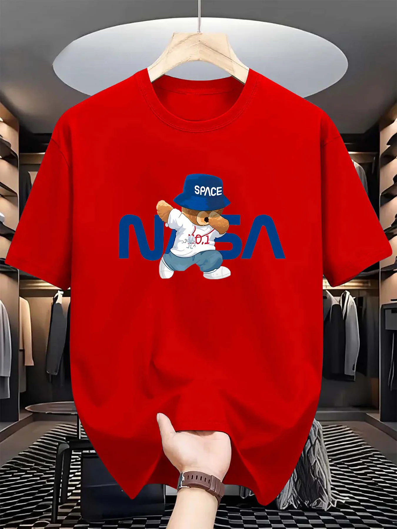 

Мужская летняя модная повседневная спортивная свободная футболка из 100% чистого хлопка с принтом веры и круглым вырезом с короткими рукавами, топ