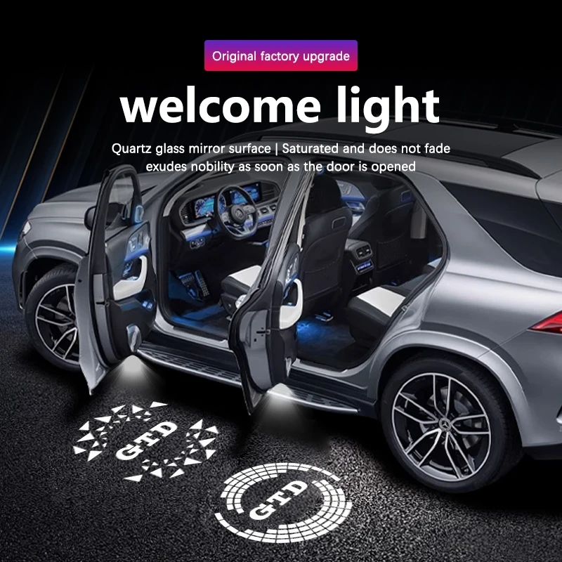 Car Accessories For VW GTD Golf MK5 MK6 MK7 MK8 Tiguan Touareg Bora Polo Jetta Touareg Led Car Logo Projector Welcome Door Light