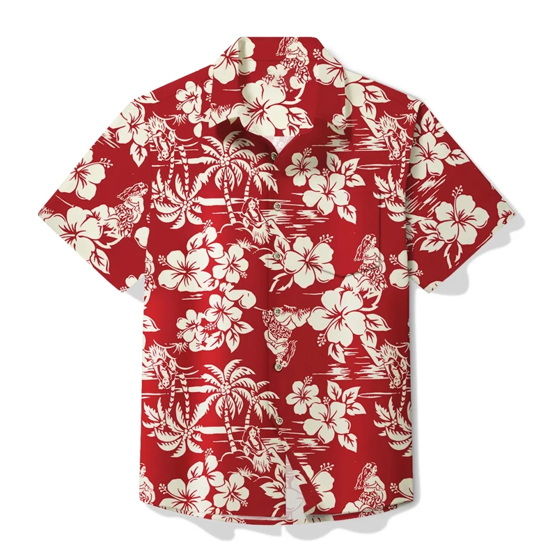 Hawaiian Shirt For Men/Women Unisex Beach Shirts Summer T-Shirt Streetwear Short Sleeve Shirt Oversized Shirt