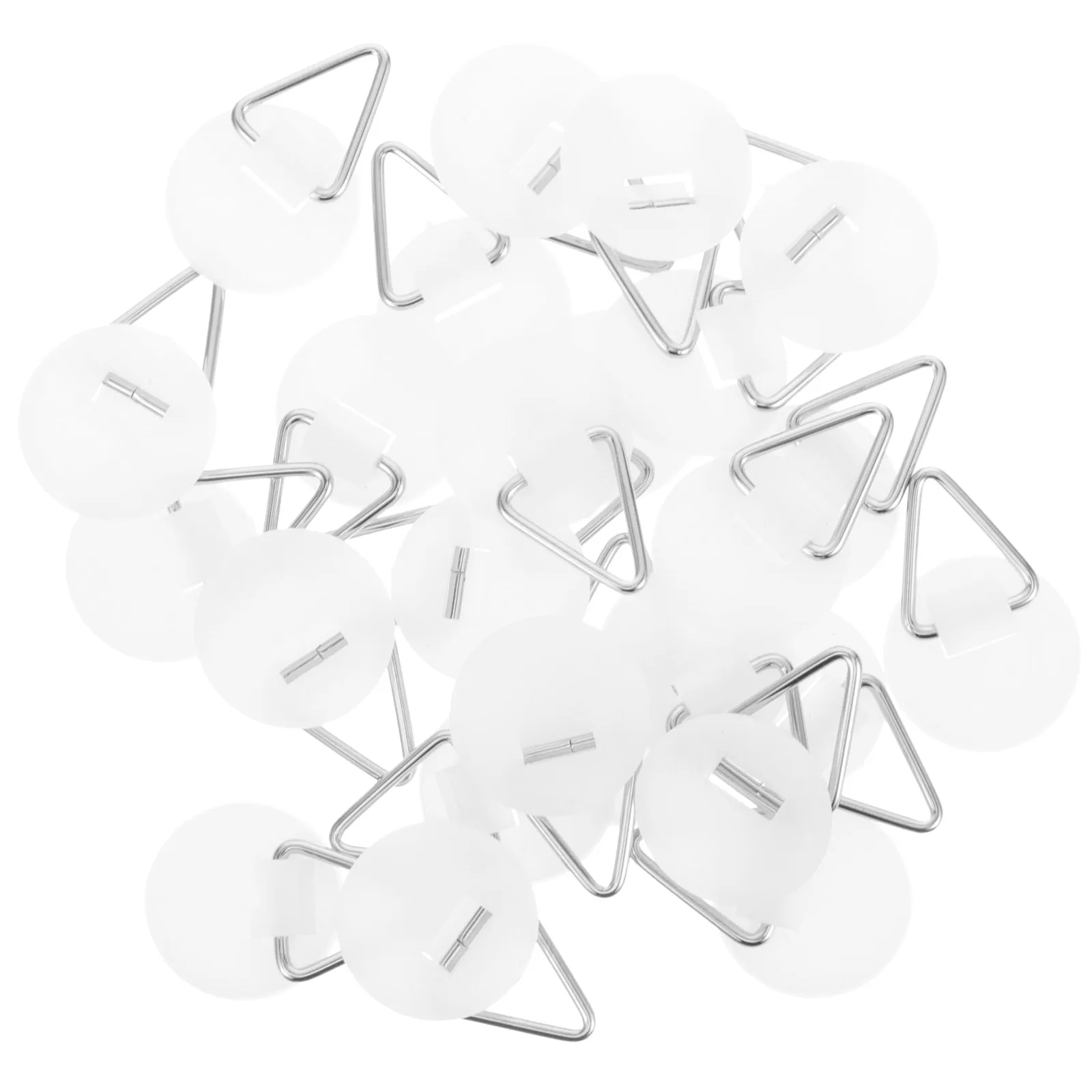 

50pcs Round Hooks Wall Mounted Plate Hangers Plastic Disc Rack Hanging Brackets Dishes Storage Home Kitchen Use