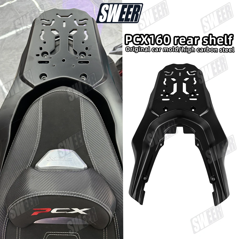 Motorcycle Aluminum Durable Rear Luggage Storage Suitable For PCX160 2021-2026 Tail Box Holder Bracket Modified Accessories