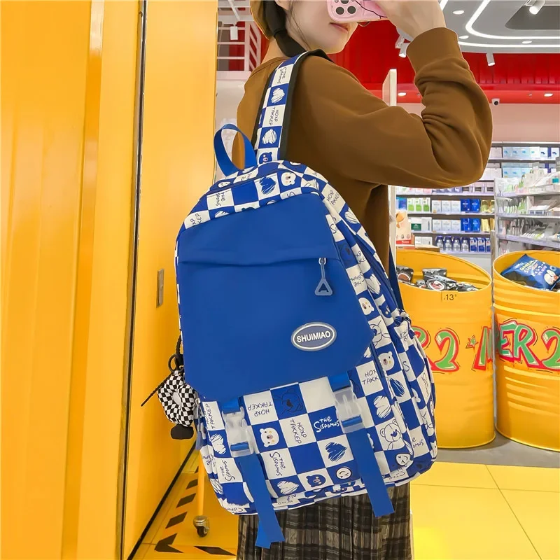 Student Backpack New Trendy Large Capacity School Bag Shoulder Bag For Girls Women Casual Backpacks Travel Bag For High School