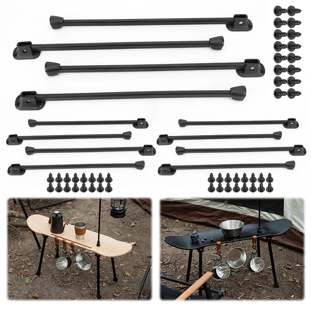 4Pcs Camping Table Leg Foldable Table Leg Heavy Duty Tactical Table Leg with Screws Coffee Table Legs DIY Camping Equipment