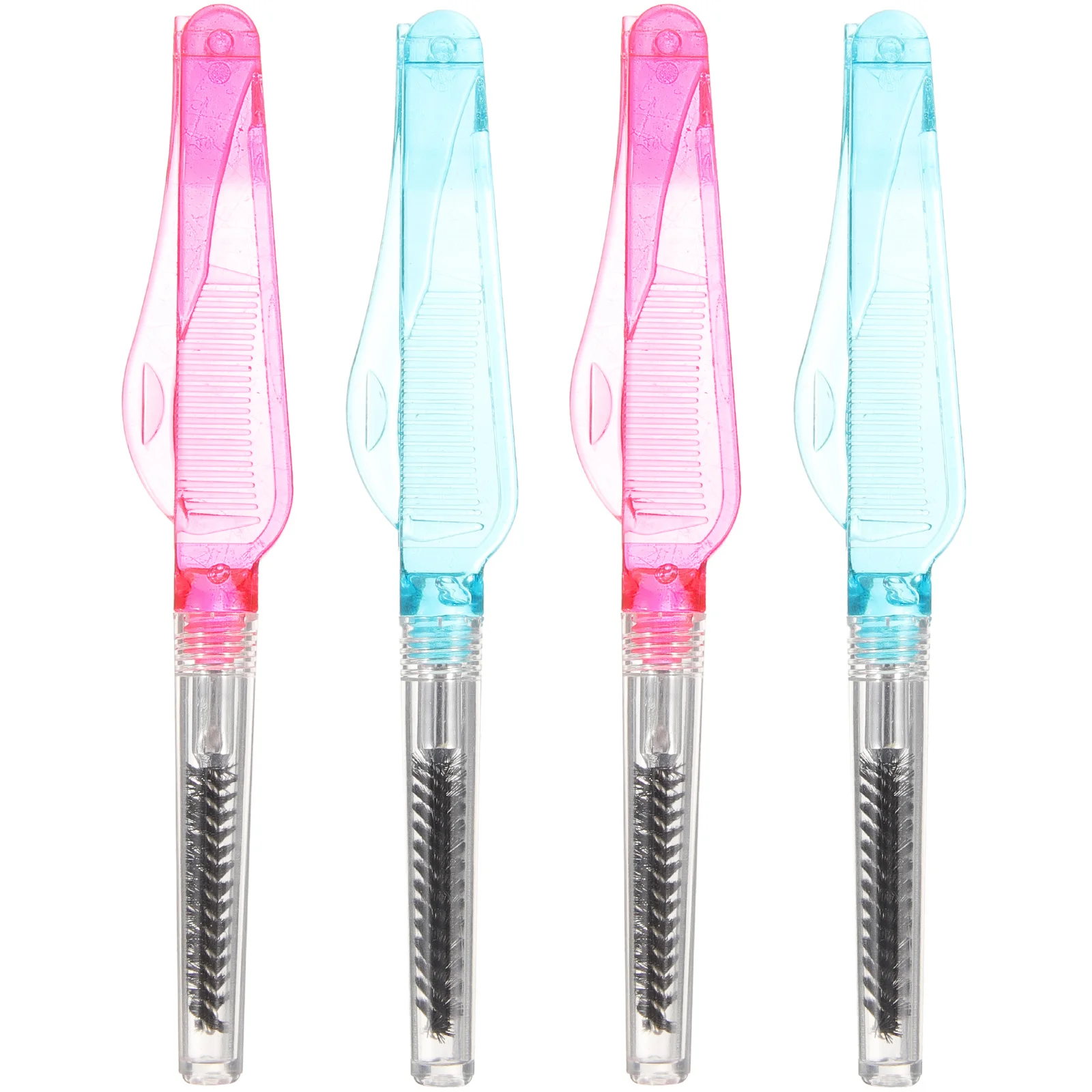 4 個のまつげブラシコームセット折りたたみ式ミニポータブルマスカラでまつげを分離するためのものか、プロの家庭用ではないものか