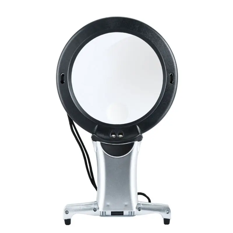 Reading Magnifier 2X & 6X Hands Free Neck Wear Magnifying Glass with LED Light for Cross Stitch Readin Sewing TOP quality