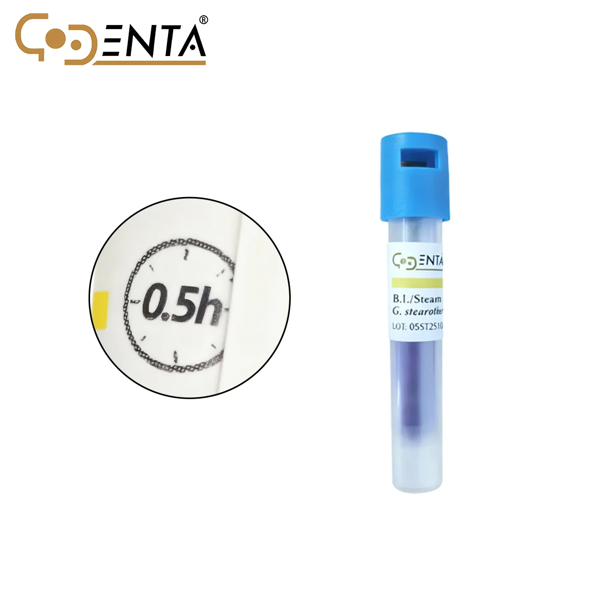 

DENTA Ultra Rapid Steam Sterilization Biological Indicator 0.5H Readout Latest Generation Autoclave Performance Monitor