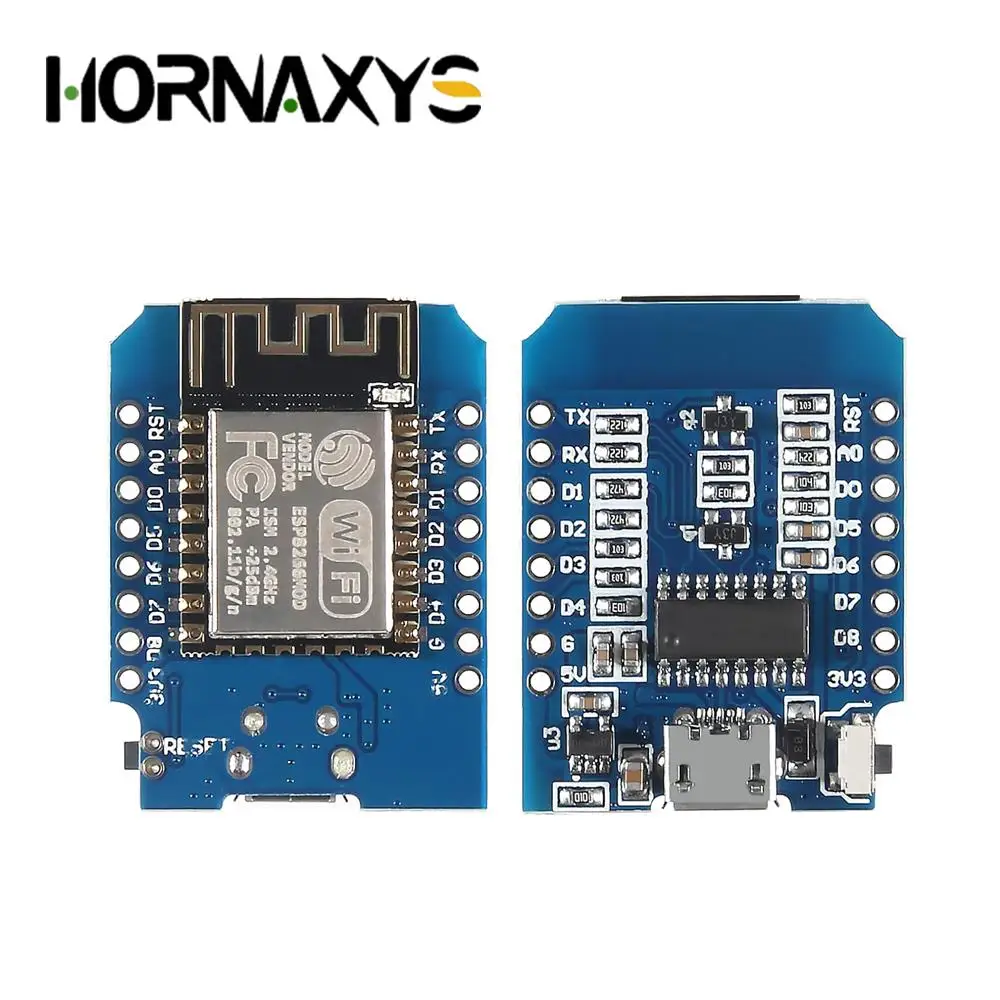 WeMos D1 미니 ESP8266 ESP-12F ESP12 모듈 와이파이 개발 보드, 아두이노용 TYPE-C 마이크로 USB 3.3V 디지털 핀, 1-10 개