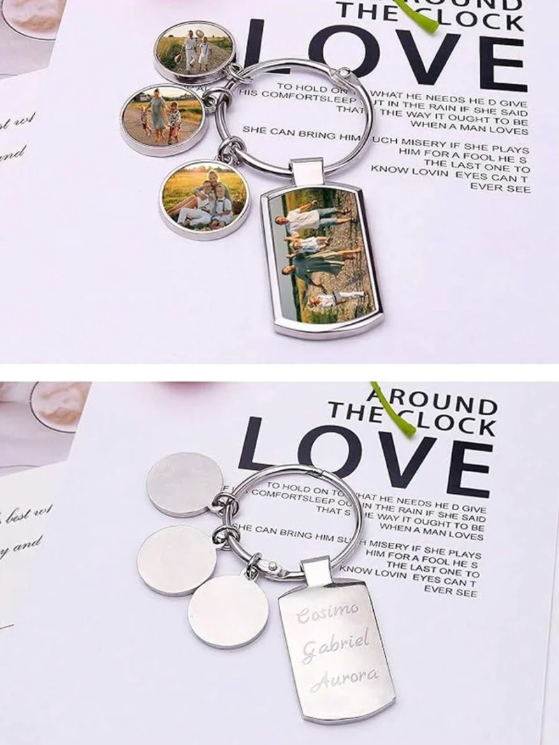Personalised Photo Keychain, Custom Picture Keyring, Handbag Pendant, Personalized Keychain, Personalised Souvenir Gift