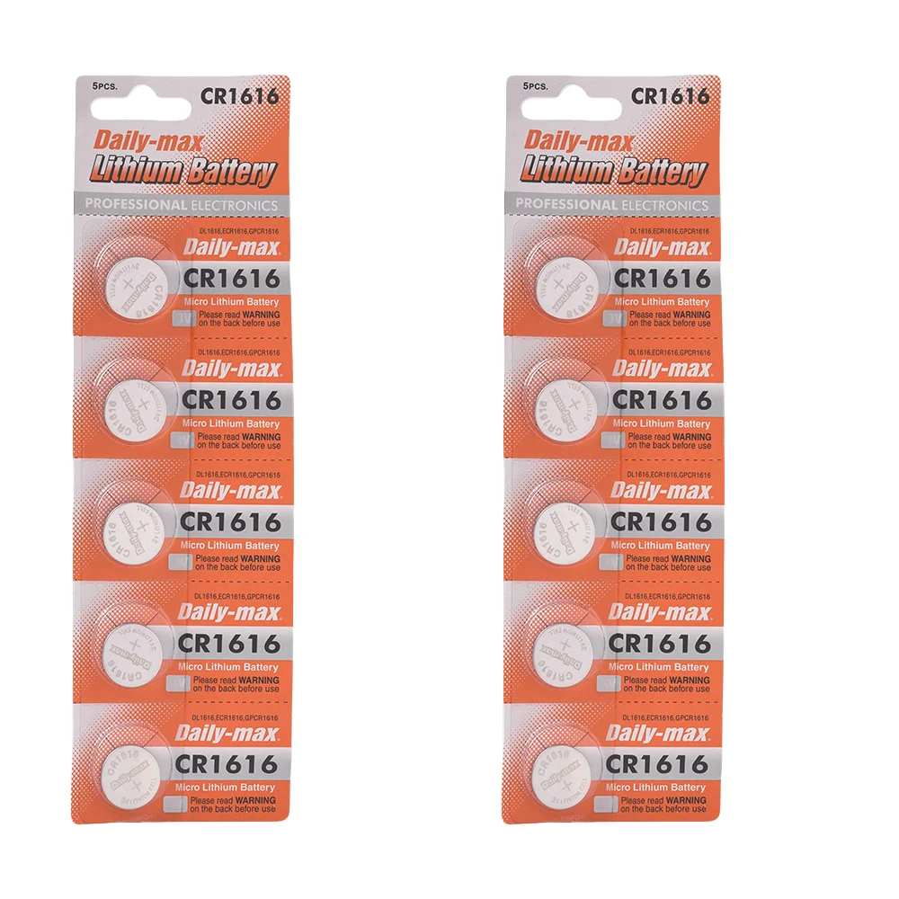 New High Quality CR1616 60mAh 3V Lithium Button Battery DL1616 BR1616 For Watch Remote Control Car Key
