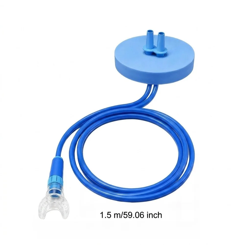 1.5m 3m= Long Snorkel Tube Underwater Breathing Apparatus For Swimming Diving Splash= Proof= Dual Head Air Supply System
