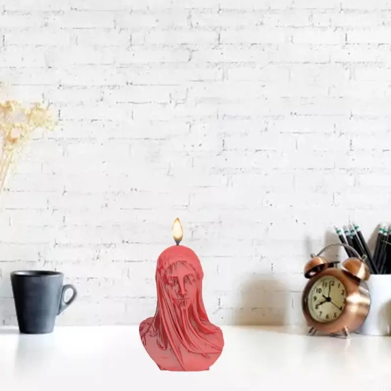 

Бюст Скульптура Свеча УФ Кристалл Эпоксидная Форма Завуалированная Леди Художественный Декор Смола Силиконовая Форма DIY Ремесла