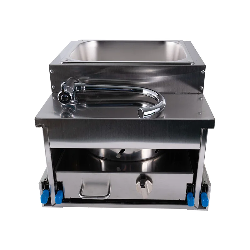 Hot- Selling RV Pull-out Gas Stove with Sink Kitchen Cooker RV Stove Sink Combo Travel Trailer caravan Motorhome