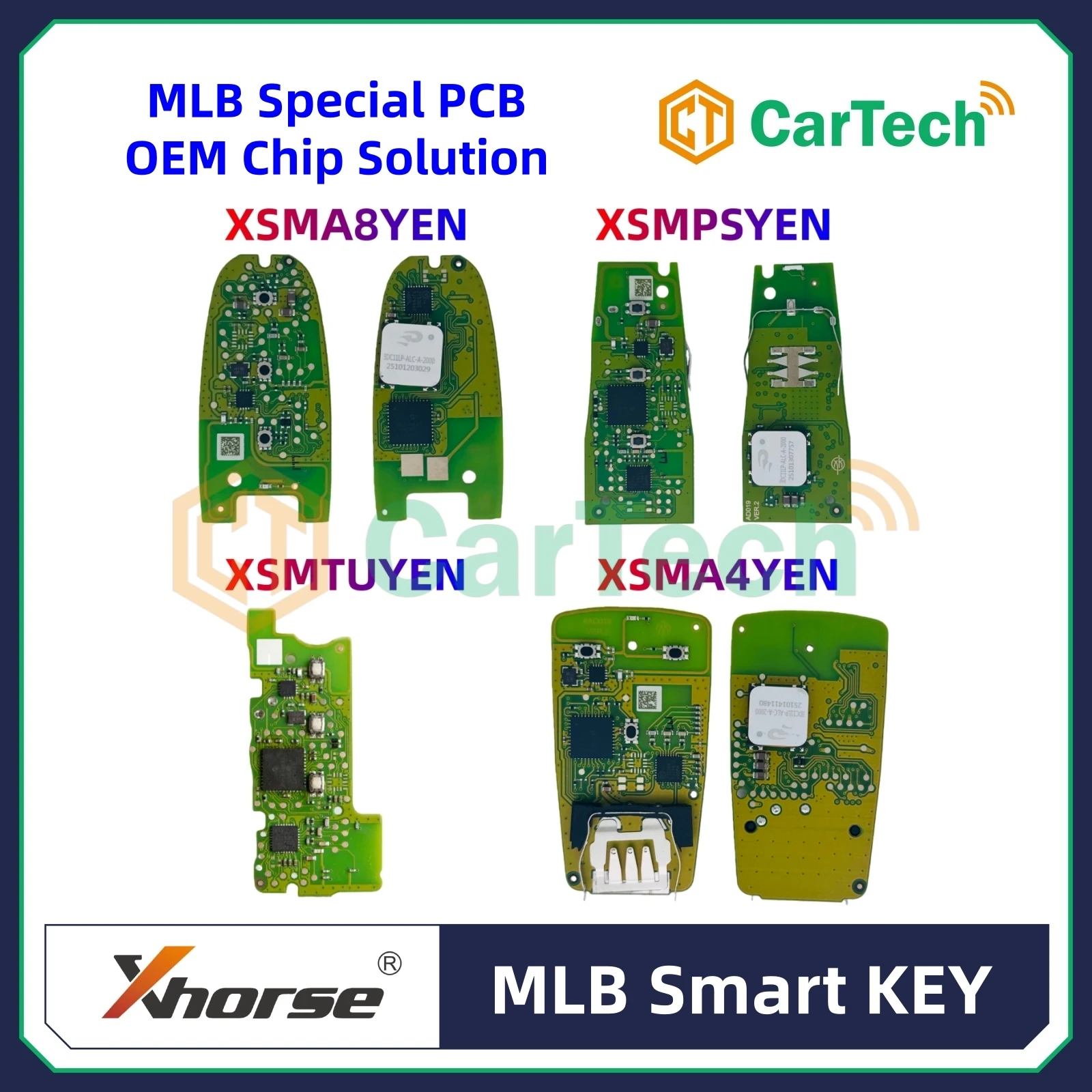 Xhorse MLB Remote Key XSMA4YEN XSMA8YEN XSMPSYEN OEM Chip Solution PCB Compatible with Audi A4 A6 A8 Porsche Type