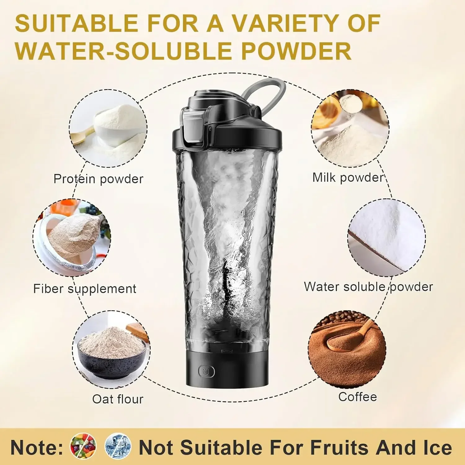 New In 700ml Coffee Milkshake Automatic Mixing Cup Usb Charging Electric Portable Shaker Cup High Power Sports Fitness Outdoor