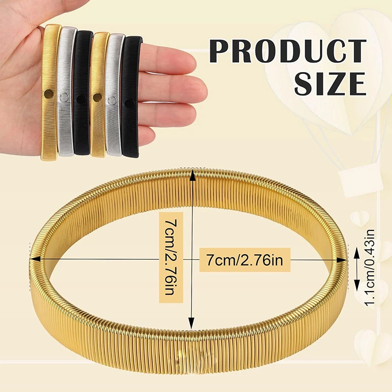2 قطعة أصحاب الأكمام للنساء الرجال بسط المعادن كم الأربطة المضادة للانزلاق مطاطا الذراع الأشرطة تحديد طويلة الأكمام شارات الفرقة #6