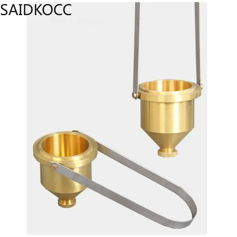 LND-1 NDJ-5 Brass Cup Body Stainless Steel Flow Hole Coating Four Cups Portable Viscometer Desktop Lift Coating Four Cups