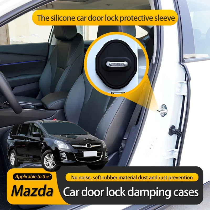 Автомобильные аксессуары для Mazda 8, 2, 3, 5, 6 MPV RX-8 LY, автомобильный силиконовый чехол для дверного замка, автомобильный Стайлинг, защитные автомобильные аксессуары Автомобильные аксессуары для Mazda 8, 2, 3, 5, 6 MPV RX-8 LY, автомобильный силиконовый чехол для дверного замка, автомобильный Стайлинг, защитные автомобильные аксессуары