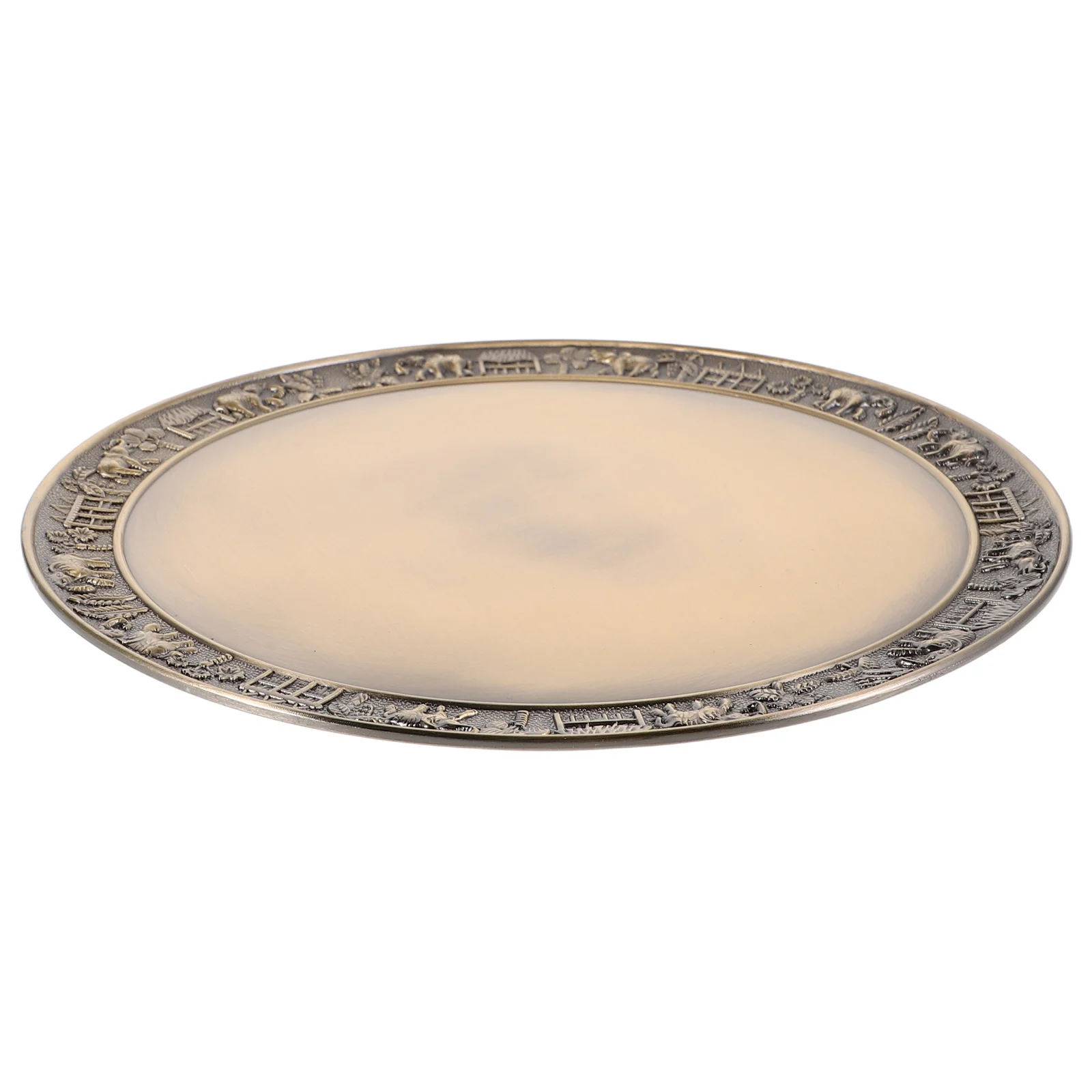 

European Vintage Zinc Alloy Serving Tray Decorative Tray for Tea Wine Coffee Table Kitchen Counter Table Trays Decorative