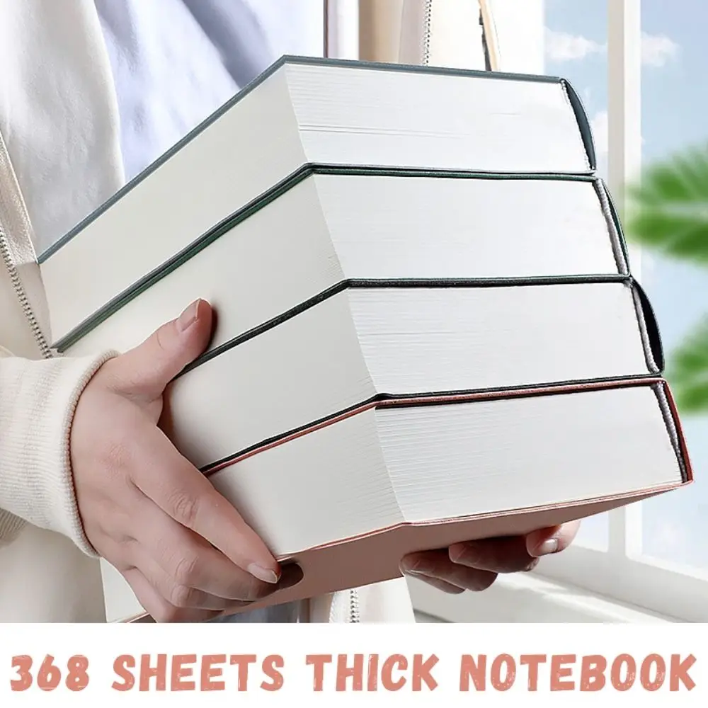 High Quality PU Soft Cover Notebook A5 Blank Inner Page Notepad Thick 368 Sheets Sketchbook Gift