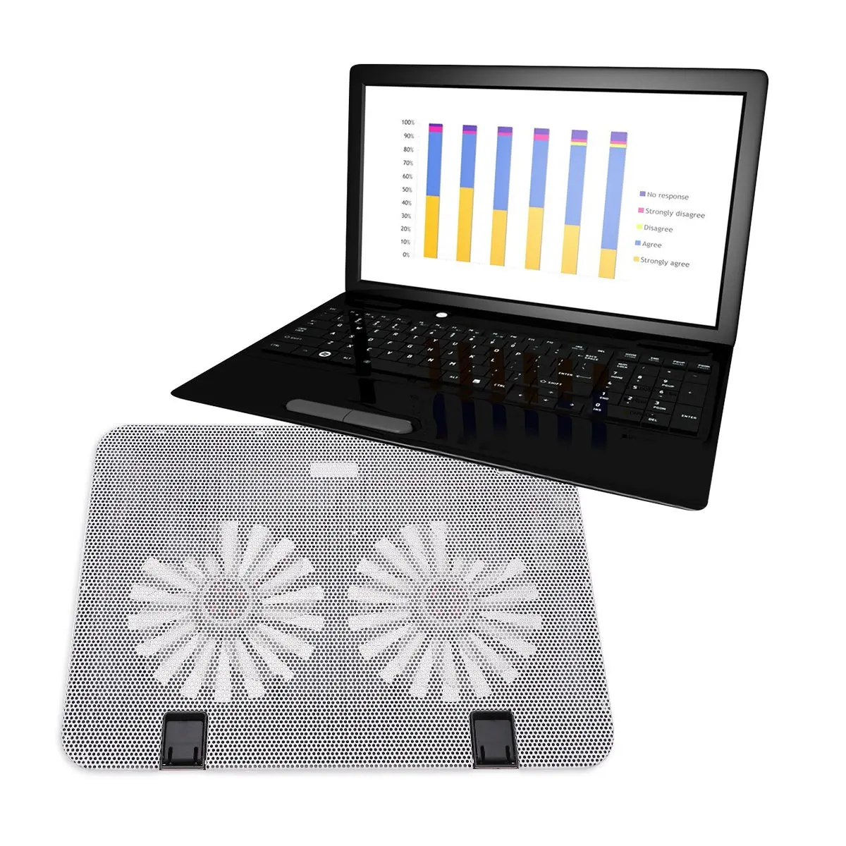 

Подставка для ноутбука 15,6 дюйма из ABS-пластика с металлической сеткой для эффективного охлаждения, комфортного набора текста и экономии места в общежитии (1 шт.)