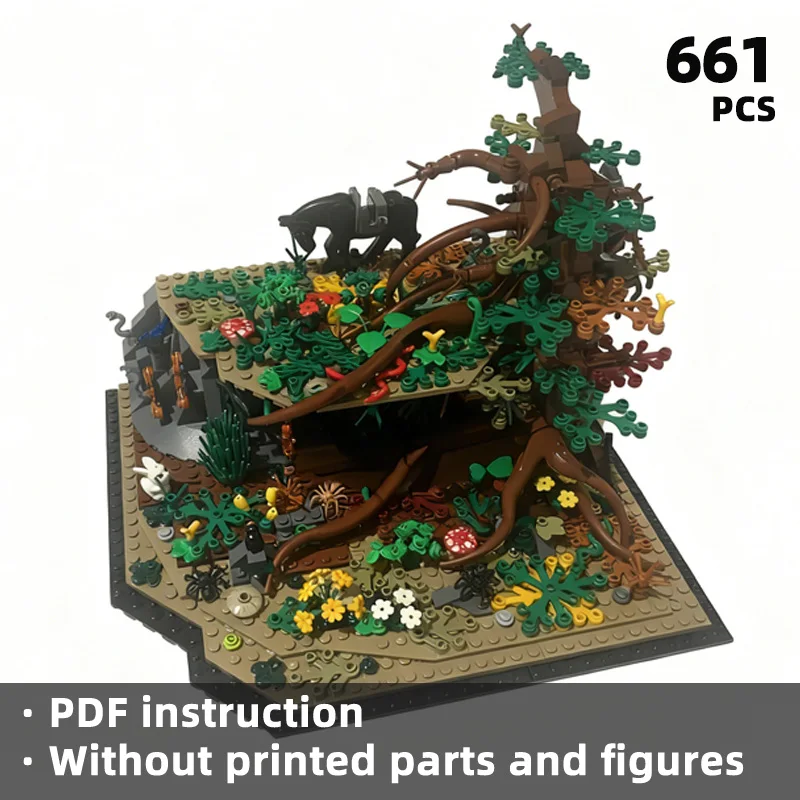 

Rings movie scene building blocks restore classic Movie-level Tree & Animal Details with building blocks