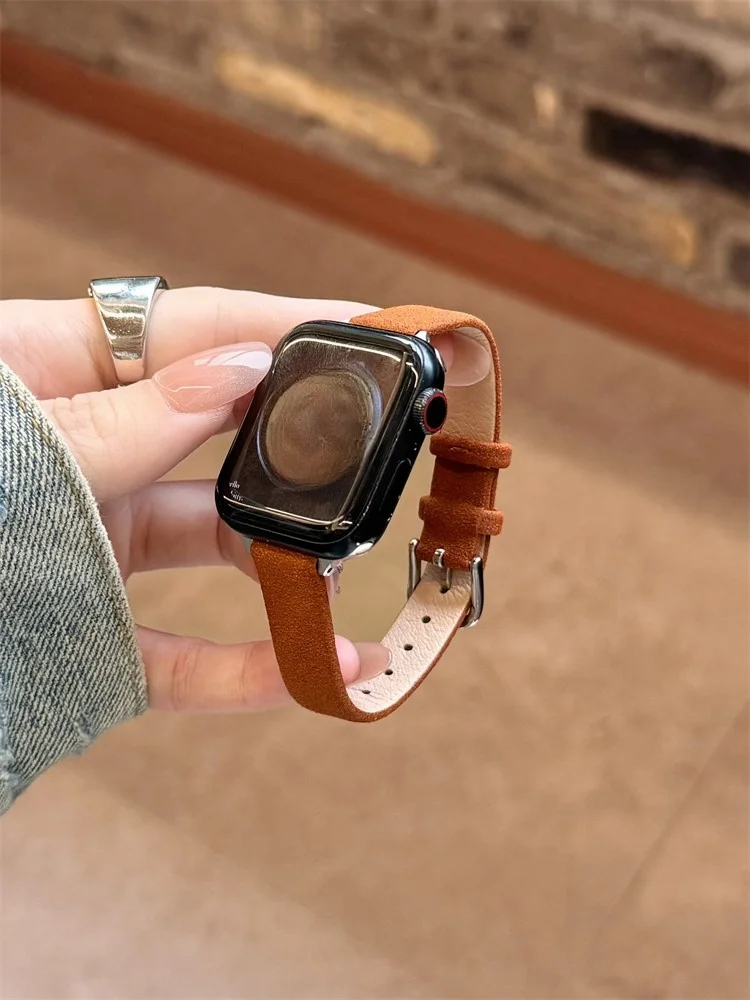 

Vintage suede compatible iWatch strap 38mm 40mm 41mm 42mm 44mm 45mm 49mm fashionable strap