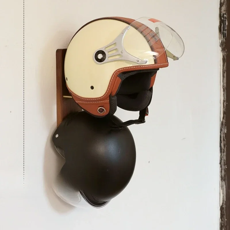 Walnut Helmet Storage Rack Motorcycle Hat Helmet Multifunctional Display Bracket Locomotive Equipment Storage Rack