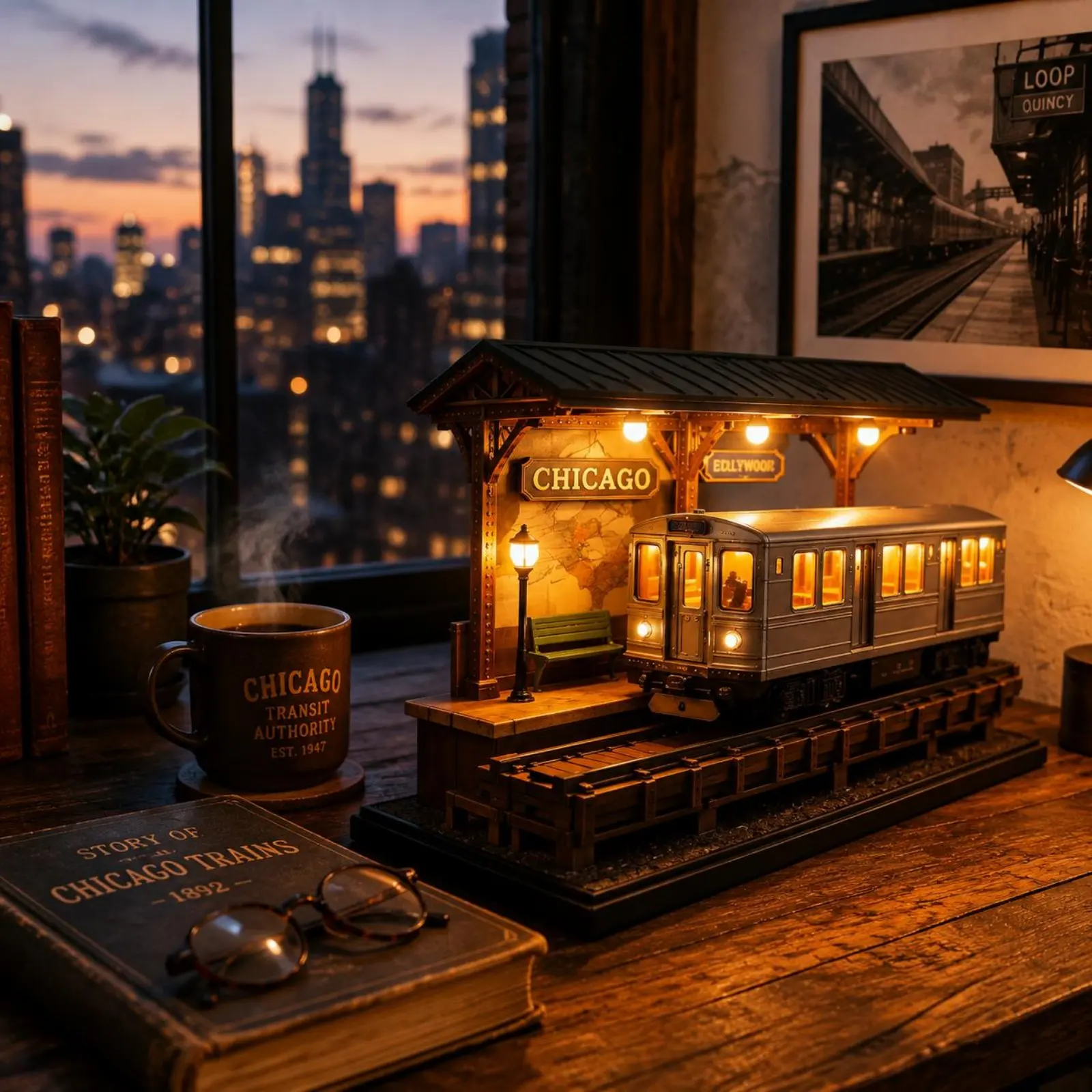 

NYC Underground Model Light Unique Shape Underground Train Lamp Metropolitan Model Lamp Decorative Home Decor 3D Printed