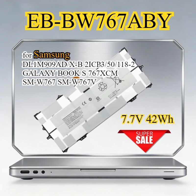 EB-BW767ABY New  Laptop Battery for Samsung DL1M909AD/X-B 2ICP3/50/118-2 GALAXY BOOK S 767XCM SM-W767 SM-W767V 7.7V 42Wh