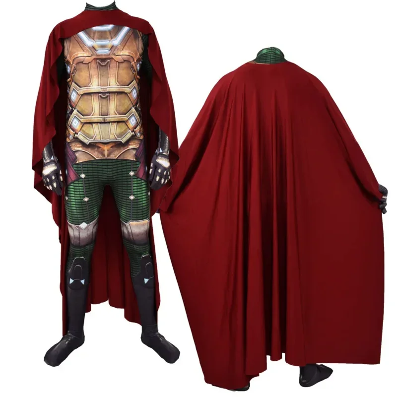 New 2025 Mysterio Cosplay Costume Zentai Suit Anime Superhero Halloween Bodysuit Adults Kids wat158