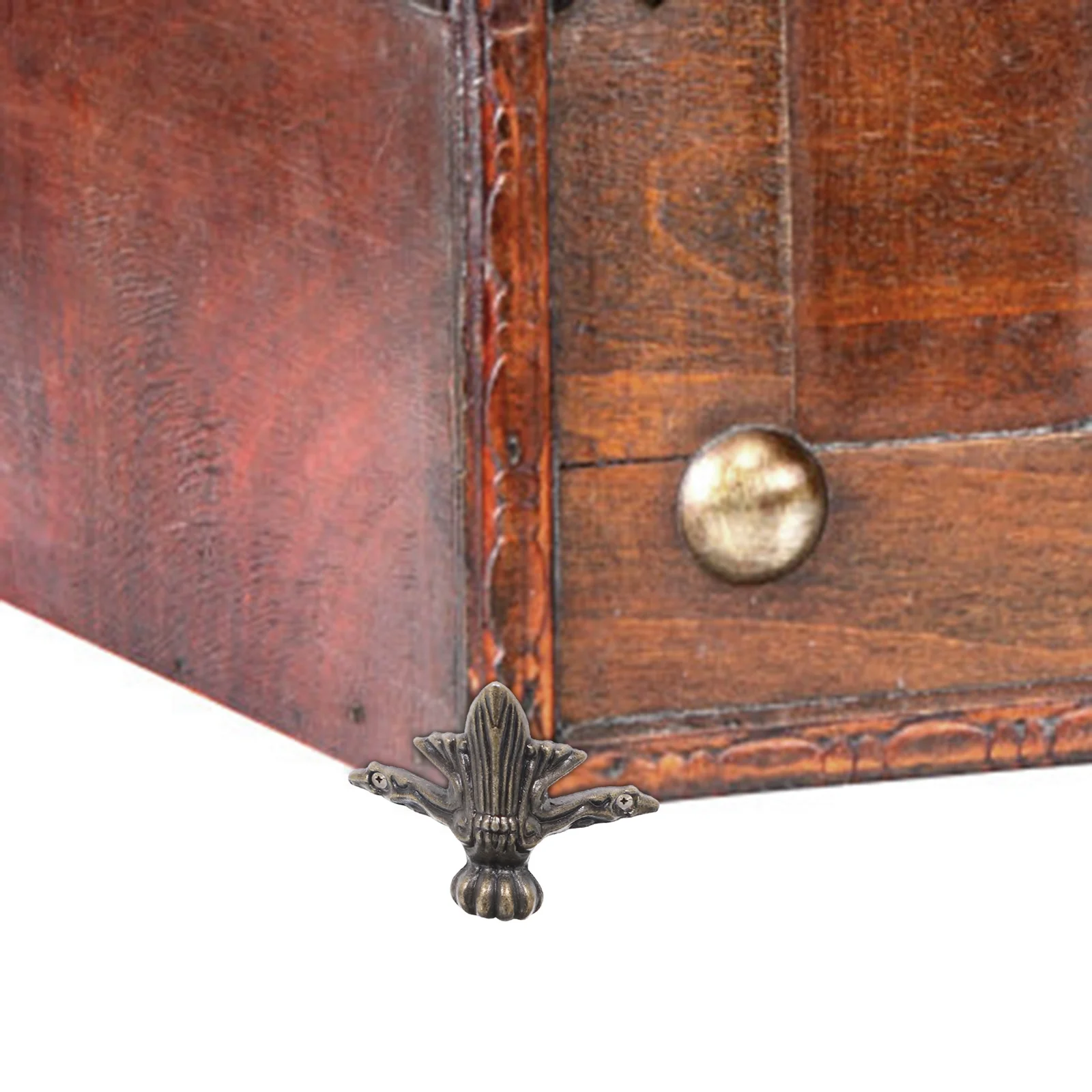 

20 Pcs Vintage Decorative Feet Cabinet Legs for Boxes Jewelry Case Corner Bun Furniture Small