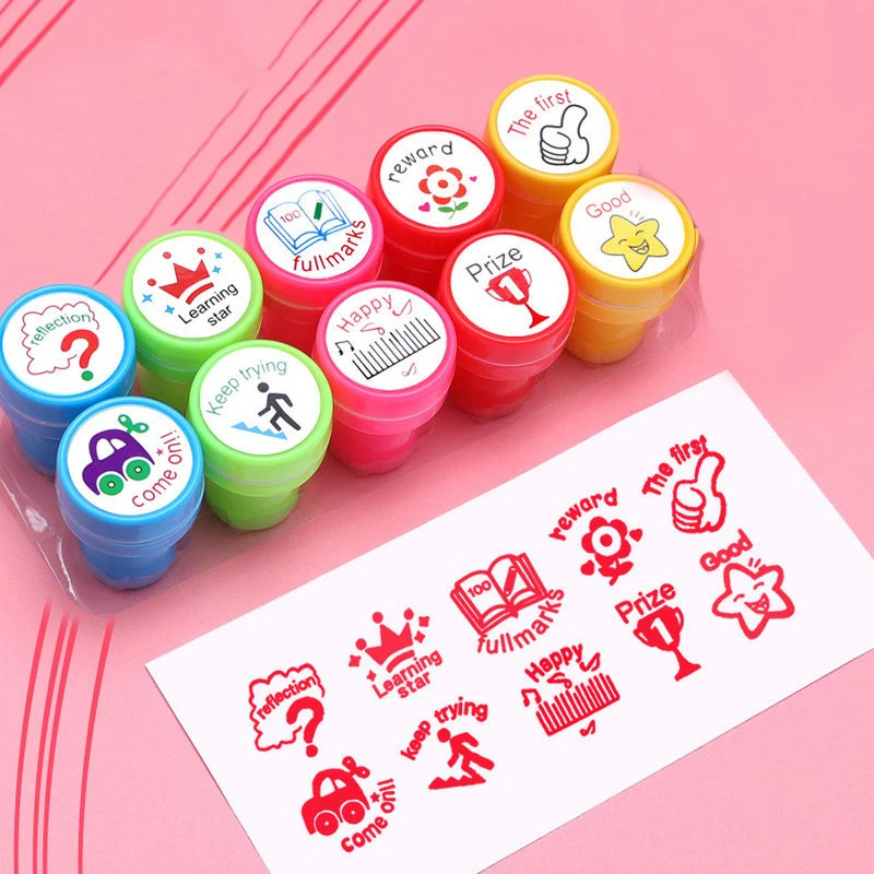 子供用スタンプ詰め合わせ セルフインク 教師スタンプ パーティーの